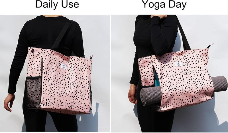 ESVAN Yoga Mat Bag Yoga Tote Carrier Shoulder Bag Carryall Tote for Office,Yoga,Pilates,Travel,Beach and Gym - Image 5